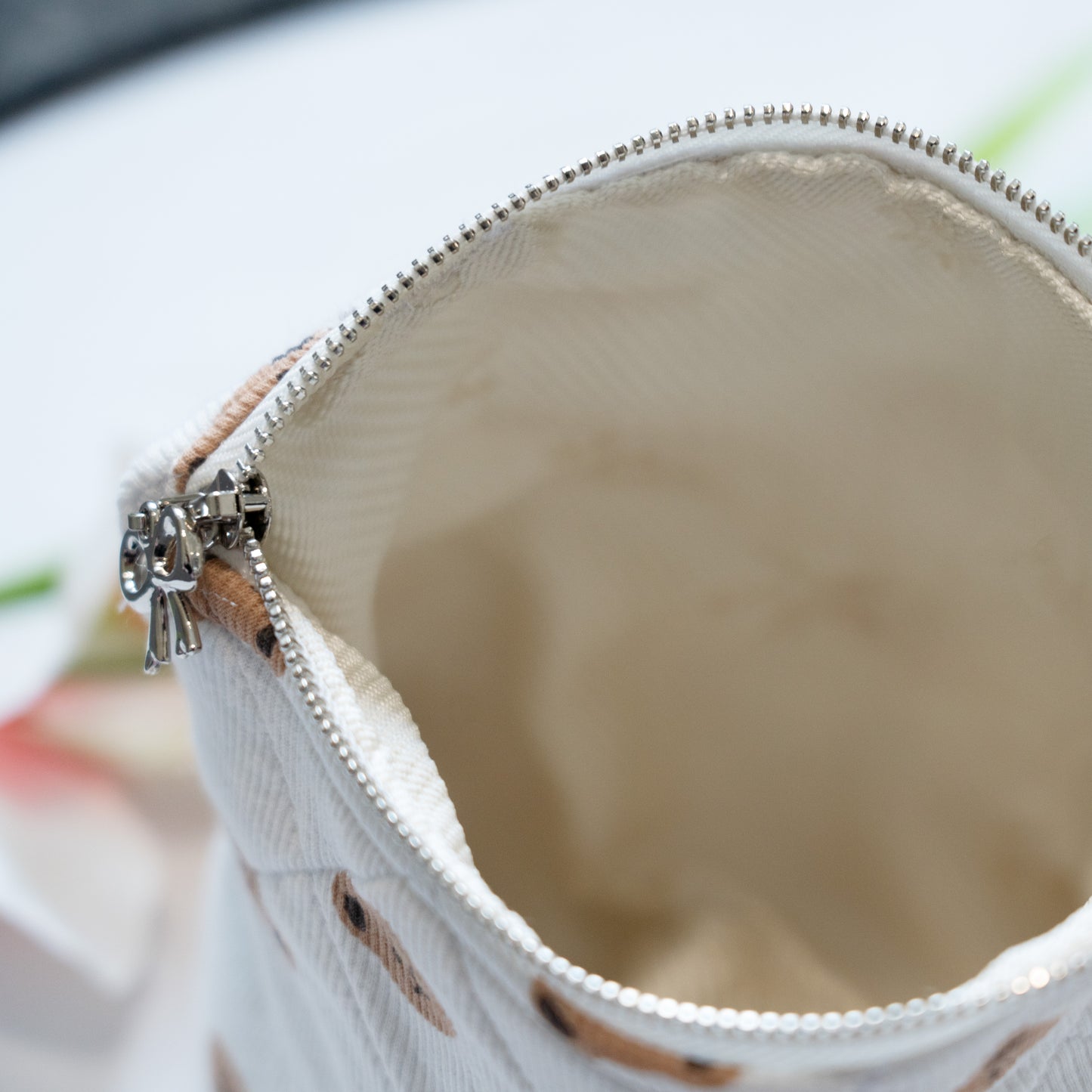 Milk Tea Teddy Bear Makeup Bag