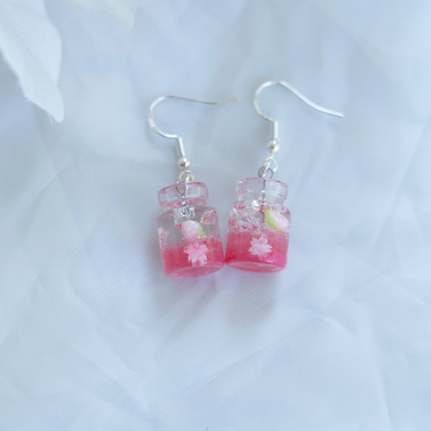 Sakura jar earrings