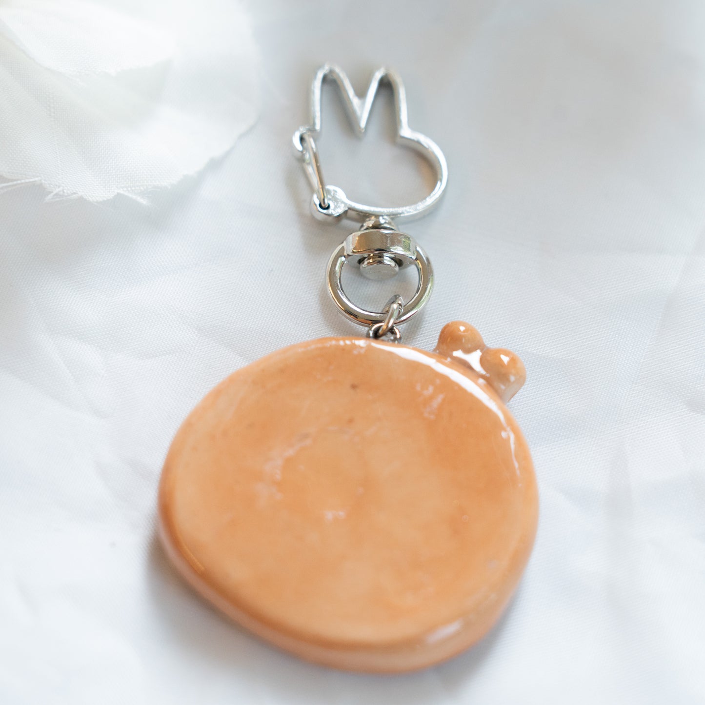 Baked Croissant Bun Clay Worrystone Keycharm